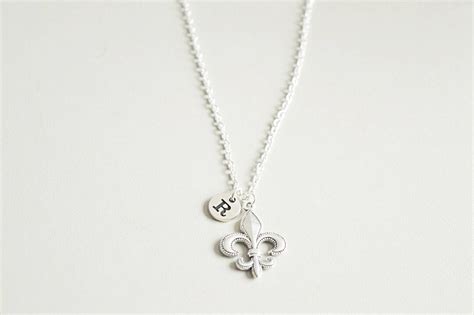 Fleur De Lis Necklace, Fleur De Lis Jewelry, Personalized Fleur De Lis ...