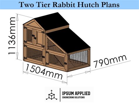 Two Tier Rabbit / Guinea Pig Hutch Plans & Assembly | Etsy UK