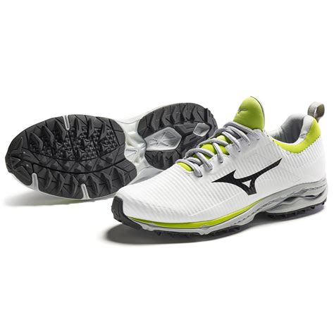 Mizuno Wave Cadence Spikeless Golf Shoes 51GM1970 White Lime Punch 35 & Function18