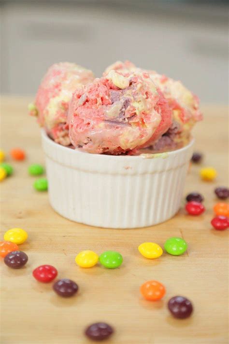 Taste the Rainbow With This No-Churn Skittles Ice Cream | Recipe | Frozen desserts, Frosty ...