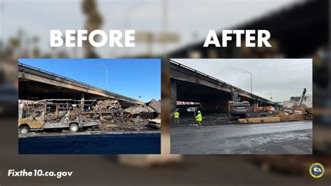 10 Freeway: Crews completely clear hazardous materials 2 days ahead of ...