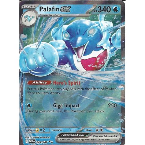 Pokemon Trading Card Game 061/167 Palafin ex : Double Rare Card : SV-06 Twilight Masquerade ...