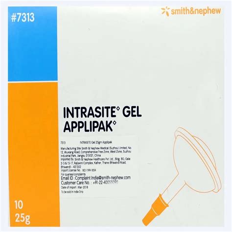 Intrasite Gel Applipak 25g at Rs 325/box | Collagen Gel in Bengaluru | ID: 2851844088273