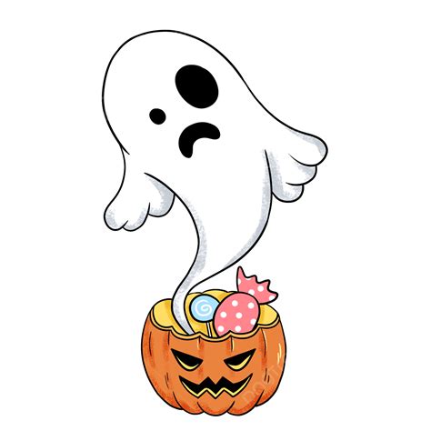 Gambar Permen Kartun Horor Labu Seram Halloween, Halloween, Hantu, Labu ...