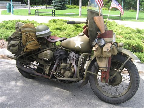 Vintage Military Motorcycle Free Stock Photo - Public Domain Pictures