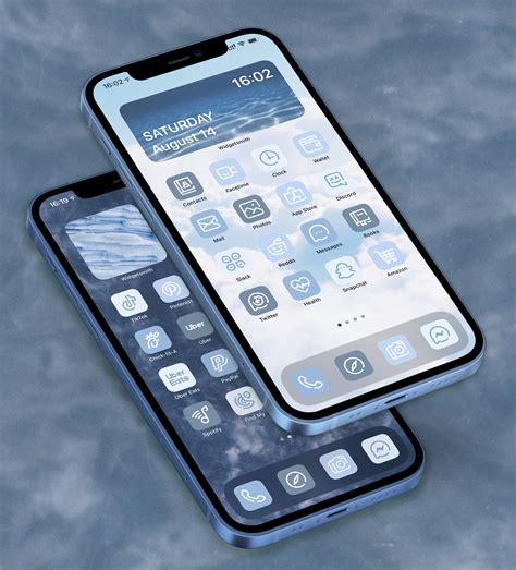 Light Blue App Icons for iOS 14 & Android - Free Aesthetic Baby Blue Icons