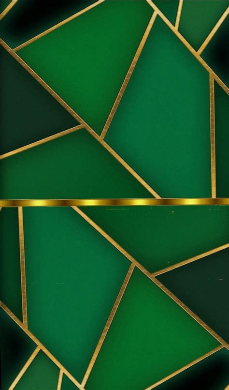 Emerald Green With Gold Background