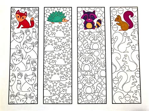 Free Printable Animal Bookmarks To Color