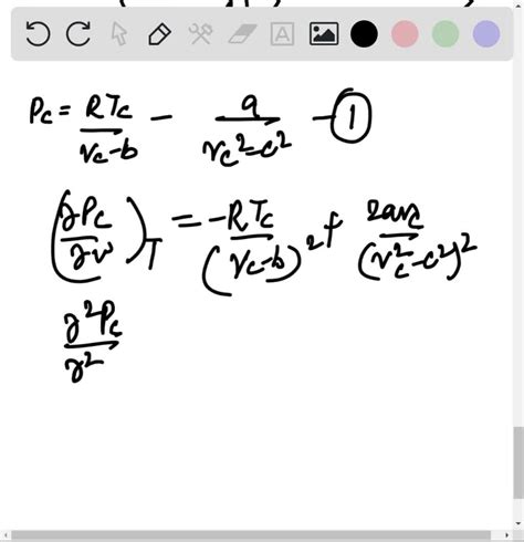 SOLVED:The Peng-Robinson equation of state has the form p=(R T)/(v-b ...