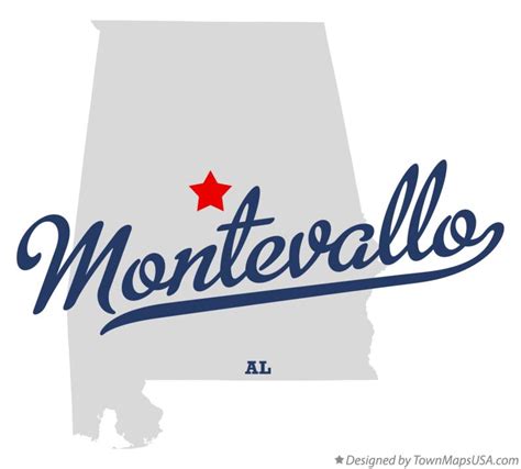 Map of Montevallo, AL, Alabama