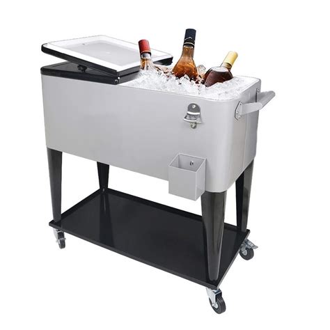 Buy Nattork 80 Quart Outdoor Patio Cooler on Wheels,Portable Beverage ...