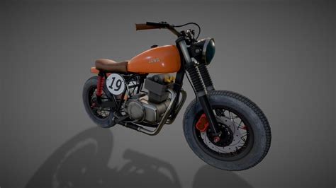 Motorcycle - Custom Bike "JAWA" (LOW-POLY) - Download Free 3D model by ...