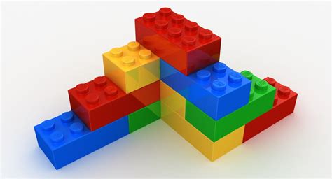 3d model realistic lego bricks shape