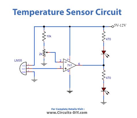 Simple Temperature Sensor Circuit Using LM35 IC, 53% OFF