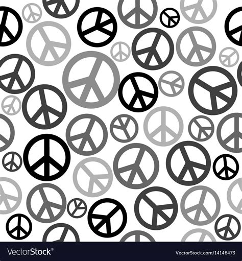 Peace sign seamless background Royalty Free Vector Image