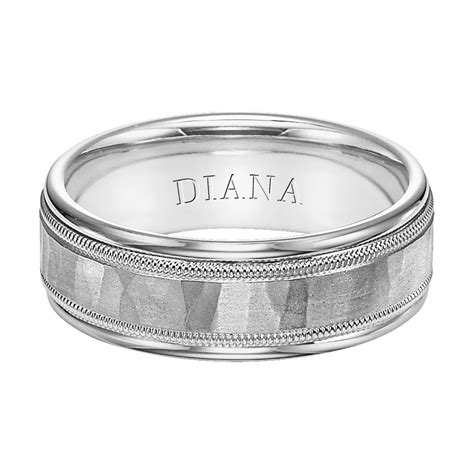 Platinum & Palladium Hammered Ring w/ Millgrain Edge – Romance Diamond Co. Jewelers