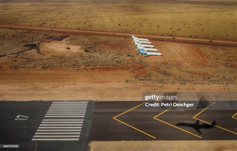 Landing At Upington Airport In Kathu In The Northern Cape South Africa High-Res Stock Photo ...