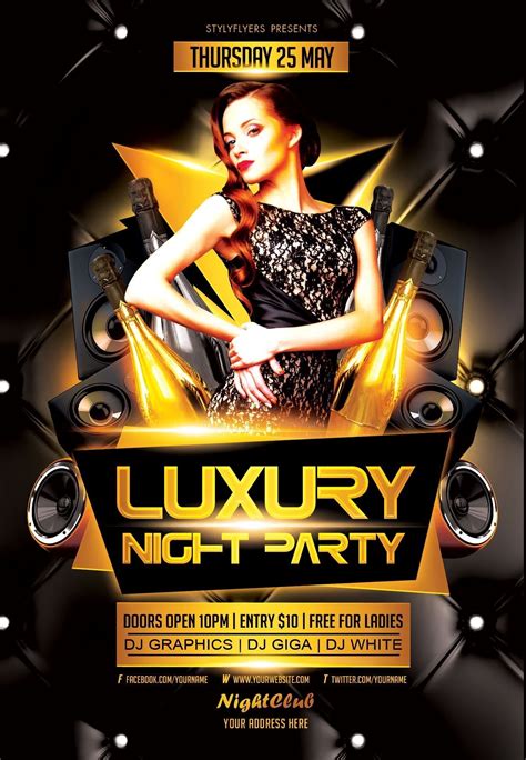 Night Clubs Flyer Ready to Print | Desain banner, Desain, Main game