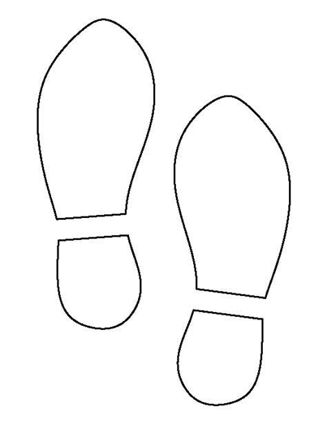 Shoe Sole Template | Free Printable Shoe Print Pattern