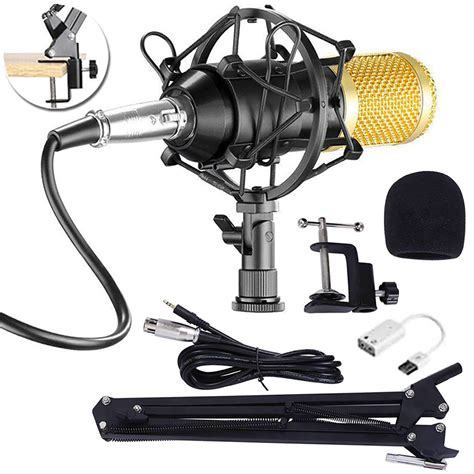 Condenser Microphone Professional Studio Vocal Computer Recording Mic ...