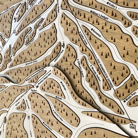 Breckenridge Ski Trail Map | 3D Wooden Trail Map Art – Slopes Mountain Art