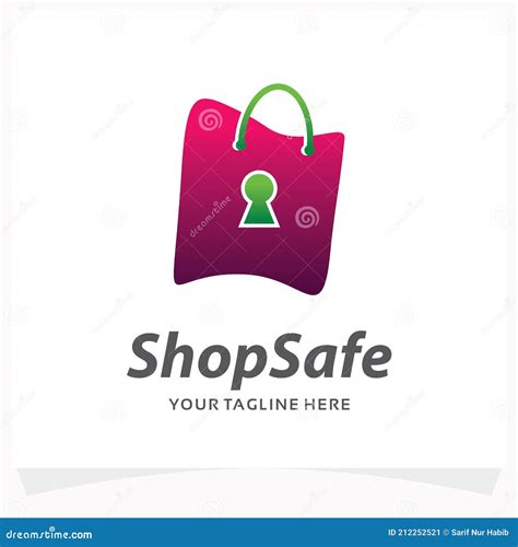 Shop Safe Logo Design Template Stock Vector - Illustration of graphic ...