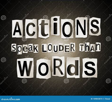 Actions Speak Louder Than Words. Stock Illustration - Illustration of actions, printed: 109843873