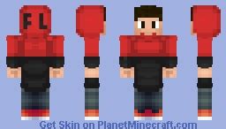 Red-Black Hoodie Minecraft Skin