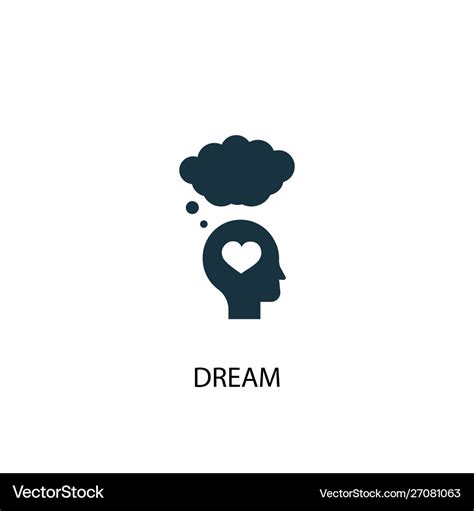 Dream icon simple element Royalty Free Vector Image