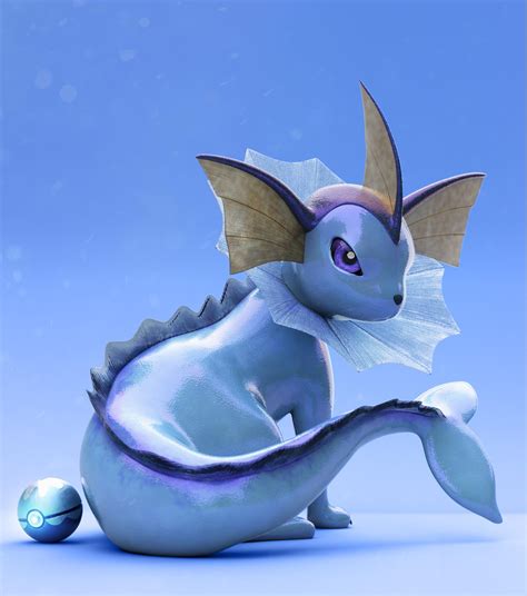 Vaporeon Fan Art : r/3Dmodeling