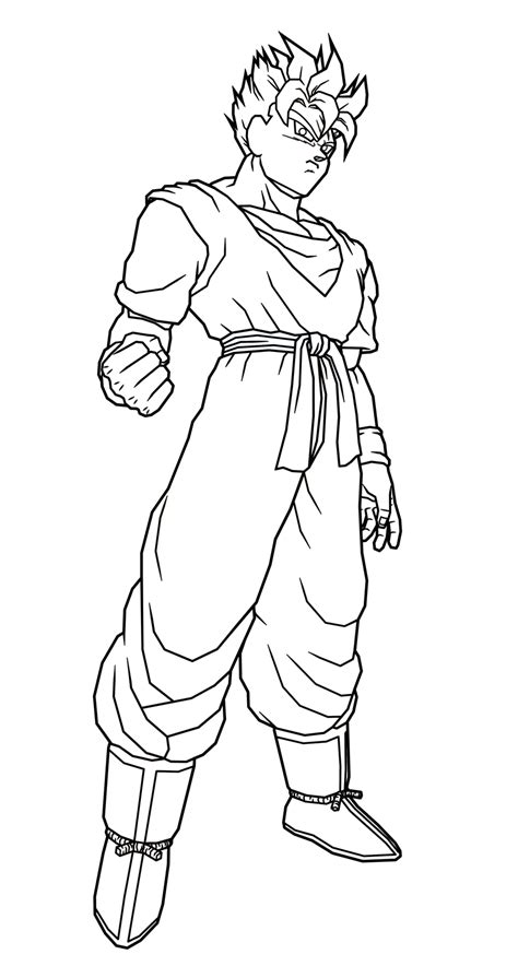 Line Art SSJ Future Gohan by DBZTrunksFreak on DeviantArt