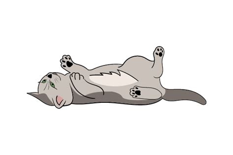 Download Cat Laying on Its Back SVG File - Download Free SVG Cut Files and Designs Images