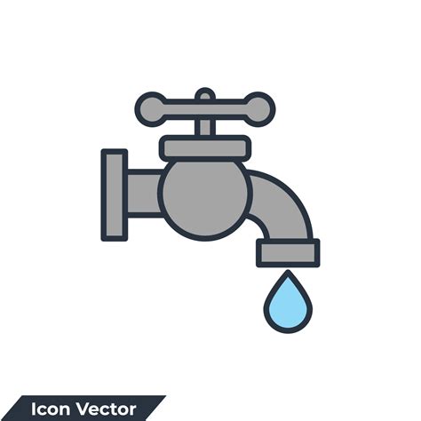 tap faucet icon logo vector illustration. Faucet symbol template for graphic and web design ...