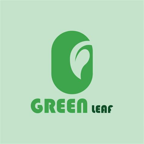 company logo design concept with green leaf image 7740007 Vector Art at ...