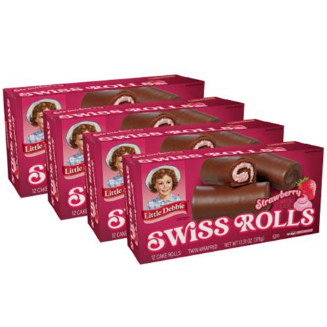 Little Debbie Strawberry Swiss Rolls, 4 Boxes, 48 Cake Rolls, 4 Boxes - Ralphs