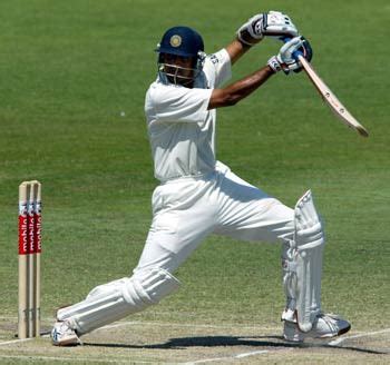 Dravid crashed the first ball of the fourth day for four, and reached ...