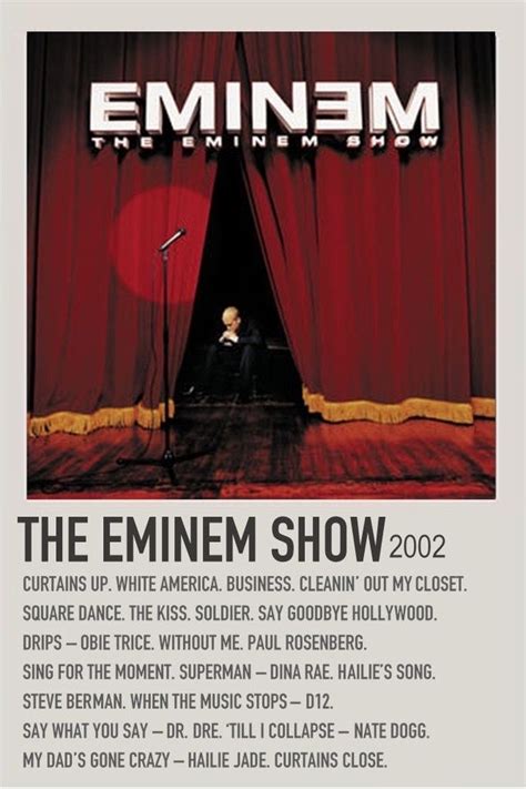 ‘the eminem show’ | The eminem show, Eminem, Music poster