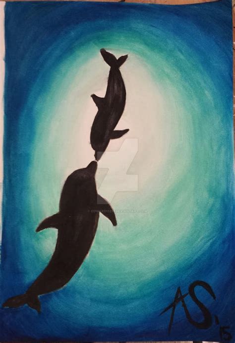 Watercolor Dolphin Silhouette by edward11233 on DeviantArt