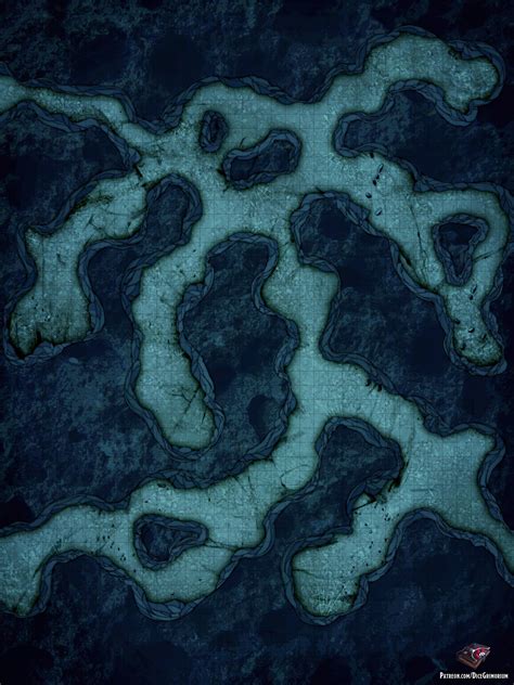 Cave Tunnels Battle Map 36x48 : r/Roll20