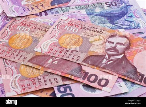 Dollar notes in New Zealand currency Stock Photo - Alamy