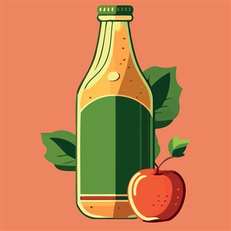 bottle of apple cider drink 18973719 Vector Art at Vecteezy