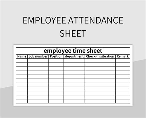 Employee Attendance Sheet Excel Template And Google Sheets File For ...