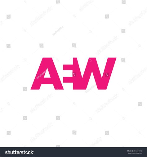 Aew Logo Vector Graphic Branding Letter: vector de stock (libre de ...