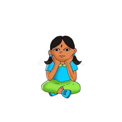 Kids Bored Expression Feeling Cartoon Illustration Stock Illustration - Illustration of adobe ...