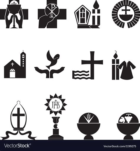 Christian religious icons Royalty Free Vector Image