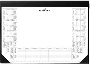 Durable Desk Mat with 2-Year Calendar & Weekly Schedule - 59 x 42cm - Pack of 1 - Perfect for ...