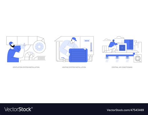 Hvac installation abstract concept Royalty Free Vector Image