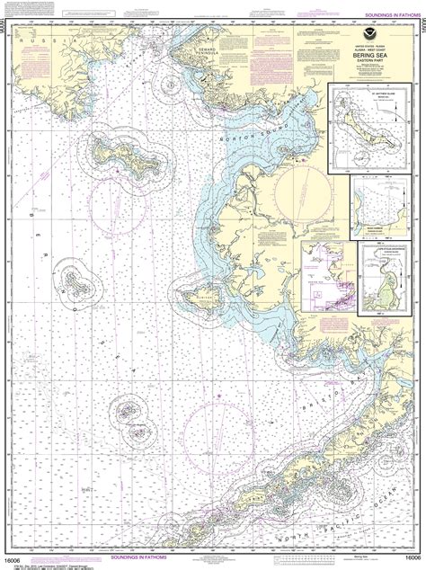 NOAA Nautical Chart - 16006 Bering Sea-eastern part;St. Matthew Island Bering Sea;Cape Etolin ...