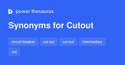 Cutout synonyms - 203 Words and Phrases for Cutout