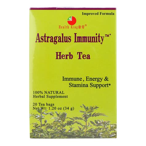 Health King Astragalus Immunity Herb Tea - 20 Tea Bags